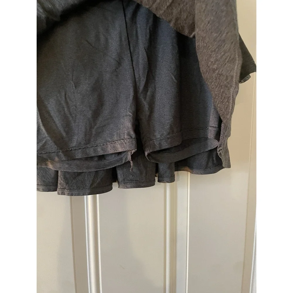 Champion Youth Girls 14/16 Skort Skirt Shorts Gray Athleticwear Tiered Ruffles